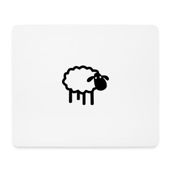 Silhouette du mouton coucou - Tapis de souris (format paysage) - blanc - Devant