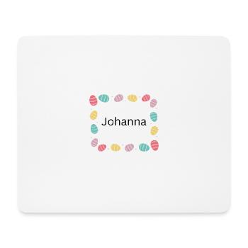 Pastell-Eierrahmen Muster Johanna - Mousepad (Querformat) - Weiß - Vorne