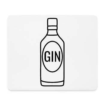 Gin Flasche - Mousepad (Querformat) - Weiß - Vorne