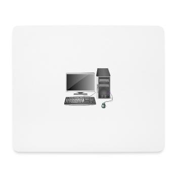 Fester Computer - Mousepad (Querformat) - Weiß - Vorne