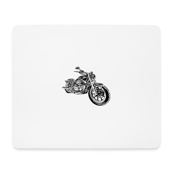 Motorbike heartbeat - Mouse Pad (horizontal) - white - Front