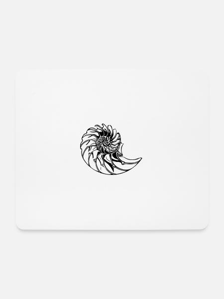 Elegante Muschel - Mousepad (Querformat) - Weiß