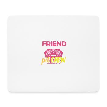 Ami Racing Car Bday Party Family Matching Pit Cr - Tapis de souris (format paysage) - blanc - Devant
