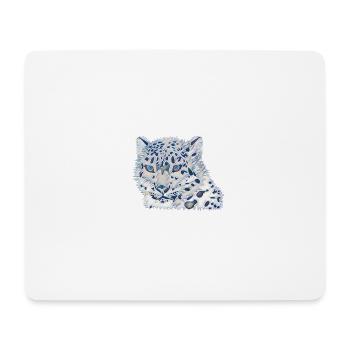 léopard - Tapis de souris (format paysage) - blanc - Devant