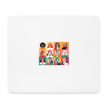 WMN PWR - Nous sommes une famille - Tapis de souris (format paysage) - blanc - Devant