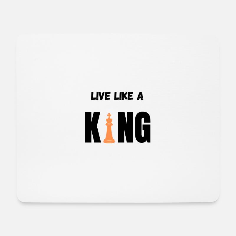 Orange King auf schwarzem Hintergrund - Mousepad (Querformat) - Weiß
