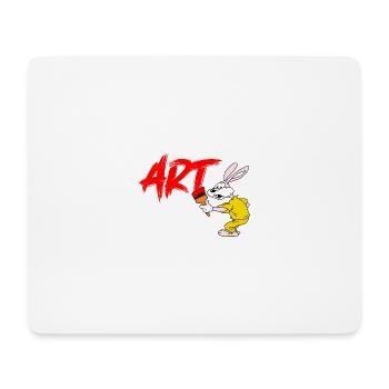 Serge le Lapin artiste - Tapis de souris (format paysage) - blanc - Devant