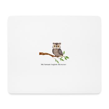 Owl Motif - Mouse Pad (horizontal) - white - Front