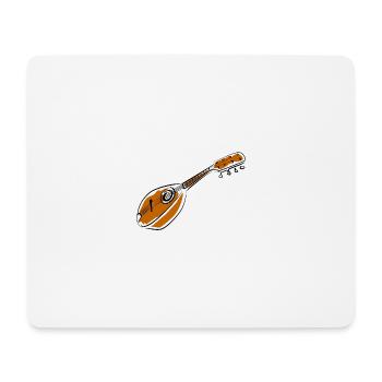 Akustische Mandoline im Skizzenstil - Mousepad (Querformat) - Weiß - Vorne