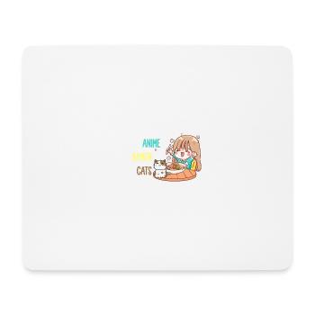 My Perfect Day Anime Ramen Cats Repeat - Tapis de souris (format paysage) - blanc - Devant