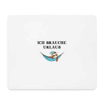 Faultier Urlaub lustige Geschenkidee witzig süß - Mousepad (Querformat) - Weiß - Vorne