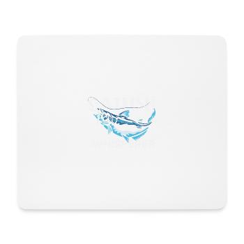 Citation amusante de poisson-chat Le poisson chuchoteur attrape Welsfis - Tapis de souris (format paysage) - blanc - Devant