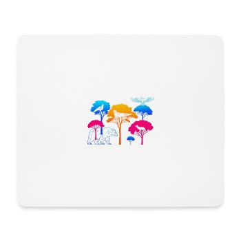 Neon Forest - Mousepad (Querformat) - Weiß - Vorne