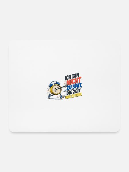 Lustiger Spruch – Morgenmuffel - Mousepad (Querformat) - Weiß