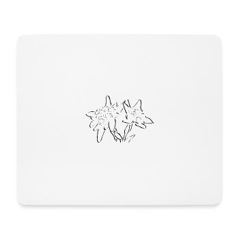 Edelweiß - Mousepad (Querformat) - Weiß - Vorne
