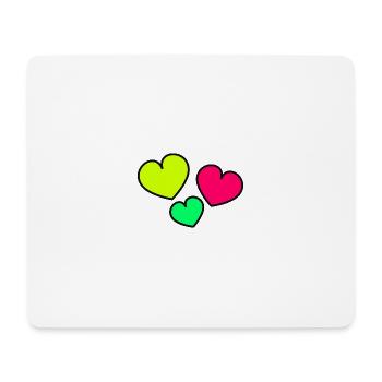 ICH LIEBE DICH. ICH LIEBE DICH. LIEBE. LIEBE. HERZ. - Mousepad (Querformat) - Weiß - Vorne