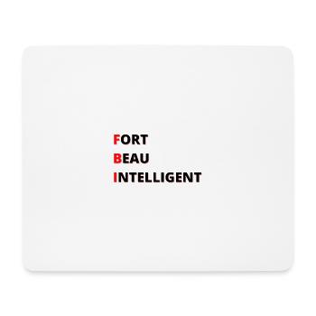 FBI fort beau intelligent - Tapis de souris (format paysage) - blanc - Devant