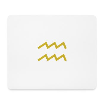 Aquarius Zodiac Sign, Exclusive T-Shirt Design - Mouse Pad (horizontal) - white - Front