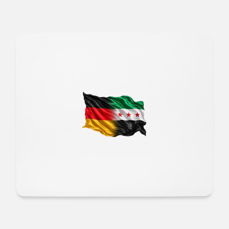 Deutschland Syrien Flagge - Mousepad (Querformat) - Weiß