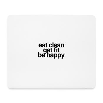 saubere Essen Fitness T-Shirt - Mousepad (Querformat) - Weiß - Vorne