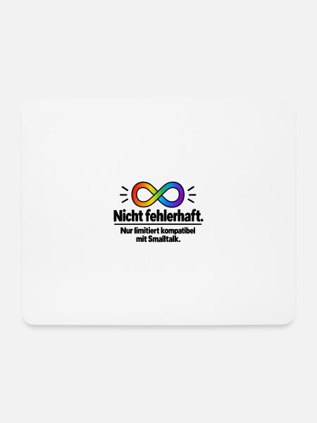 Nichtfehlerhaft Infinity Regenbogen - Mousepad (Querformat) - Weiß