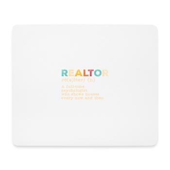 Vintage Quote Realtor Definition Immobilienmakler - Mousepad (Querformat) - Weiß - Vorne