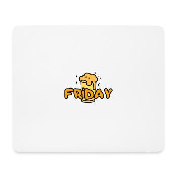 Freitag Bierbecher T-Shirt Hoodie Pullover - Mousepad (Querformat) - Weiß - Vorne