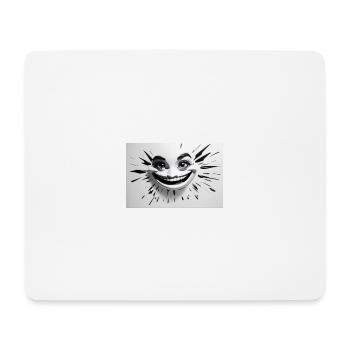 Absolute Reality crazy smile schwarz weiß - Mousepad (Querformat) - Weiß - Vorne