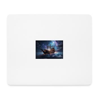 Traumhaftes Wolkenschiff - Mousepad (Querformat) - Weiß - Vorne