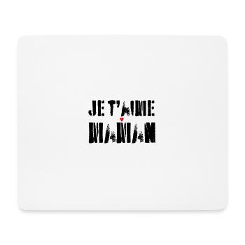 Maman Je t'aime - Tapis de souris (format paysage) - blanc - Devant