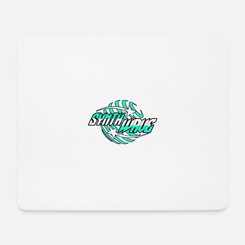 Synth Wave Synthesizer - Mousepad (Querformat) - Weiß
