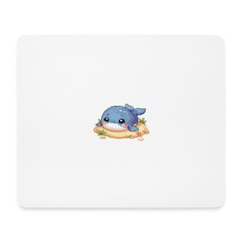 Baleine sur un banc de sable - Tapis de souris (format paysage) - blanc - Devant