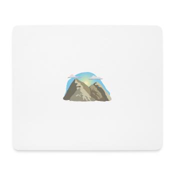 Wie schön der Berg ist - Mousepad (Querformat) - Weiß - Vorne
