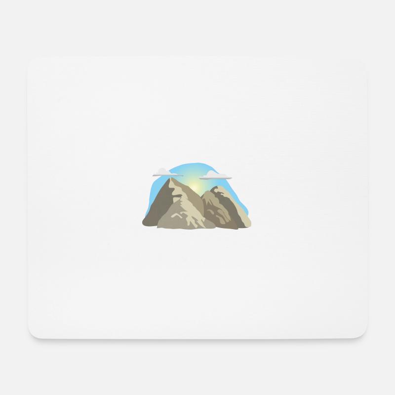Wie schön der Berg ist - Mousepad (Querformat) - Weiß
