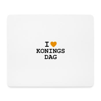 I love King's Day - Mouse Pad (horizontal) - white - Front
