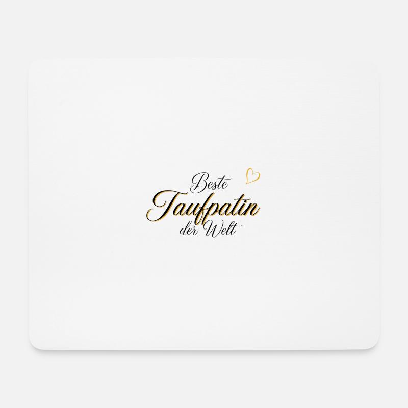 Edles Geschenk für die Taufpatin - Mousepad (Querformat) - Weiß
