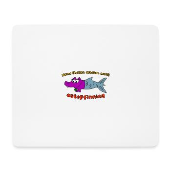 Meine Flossen gehören mir! Stop finning !!! - Mousepad (Querformat) - Weiß - Vorne