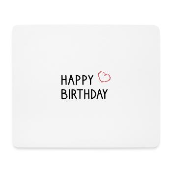 ANNIVERSAIRE. HAPPY BIRTHDAY. JOYEUX ANNIVERSAIRE. - Tapis de souris (format paysage) - blanc - Devant