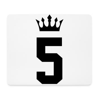 5 Number crown - Mouse Pad (horizontal) - white - Front