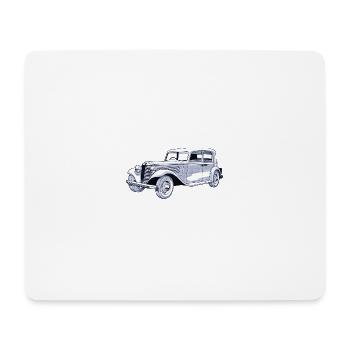 Voiture ancienne de collection - Tapis de souris (format paysage) - blanc - Devant