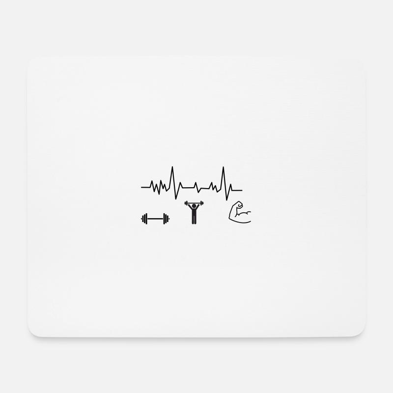 Training / Fitness - Mousepad (Querformat) - Weiß