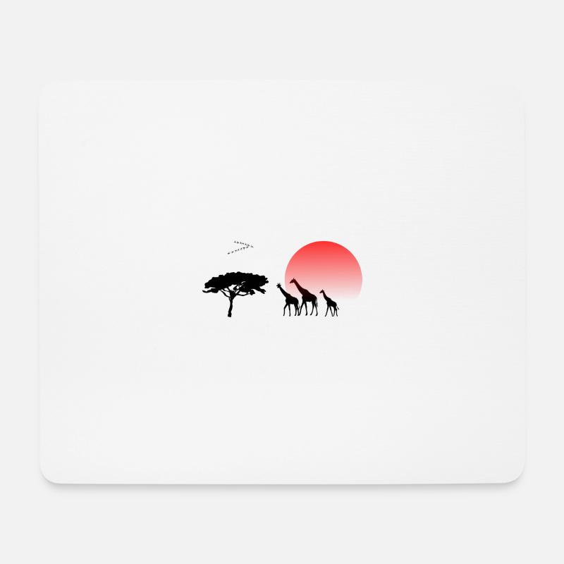Afrika Safari Sujet - Mousepad (Querformat) - Weiß