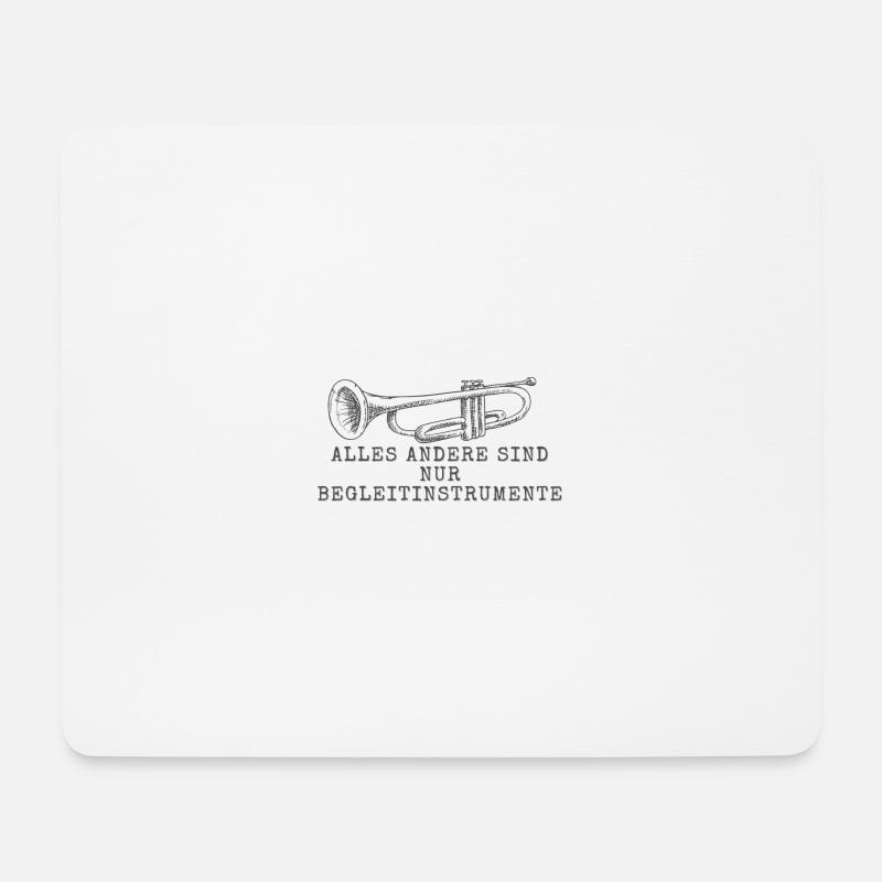 Trompete Trompeten Orchester Blasinstrument - Mousepad (Querformat) - Weiß