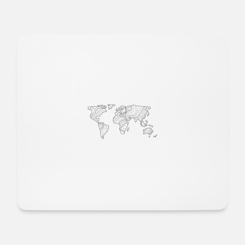 World map - Mouse Pad (horizontal) - white