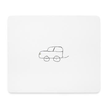 Voiture tirée - Tapis de souris (format paysage) - blanc - Devant
