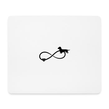 Rauhaardackel Dackel Unendlichkeit  - Mousepad (Querformat) - Weiß - Vorne