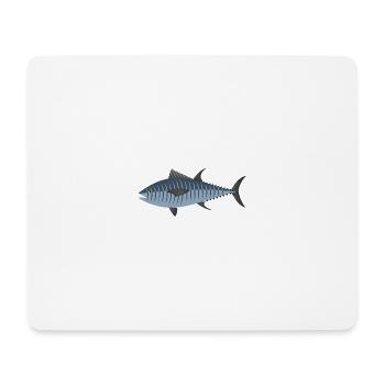 Tuna emblem | Tuna Logo Shirt | Fishing Polo - Mouse Pad (horizontal) - white - Front