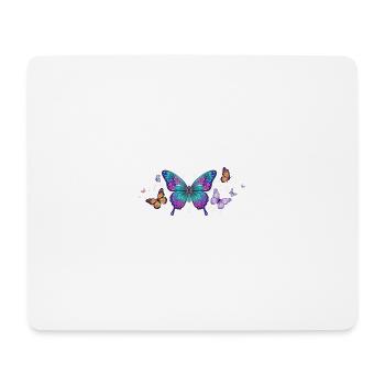 Colorful butterfly wing - Mouse Pad (horizontal) - white - Front