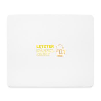 Letzter Männerabend Bier - Mousepad (Querformat) - Weiß - Vorne