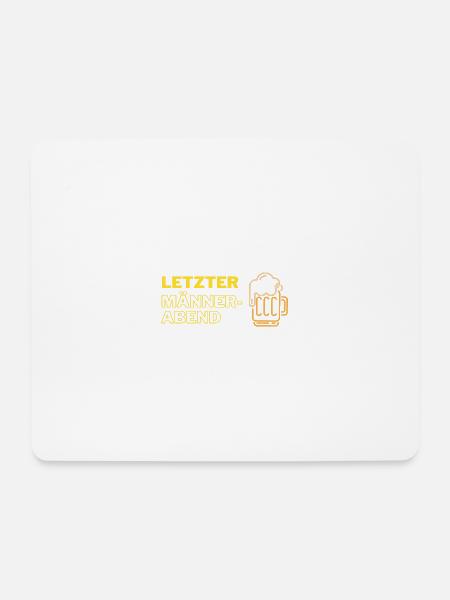 Letzter Männerabend Bier - Mousepad (Querformat) - Weiß